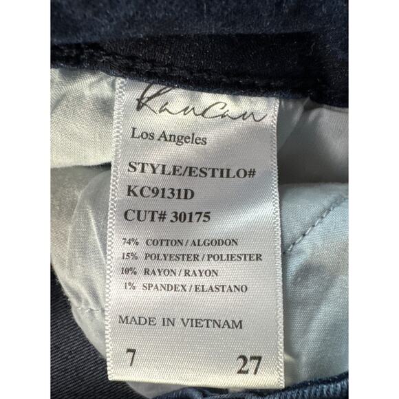 Kancan Jeans Womens Dark Wash Ankle Zipper Skinny  Raw Hem -‎ KC9131D 7 / 27 - Picture 2 of 11